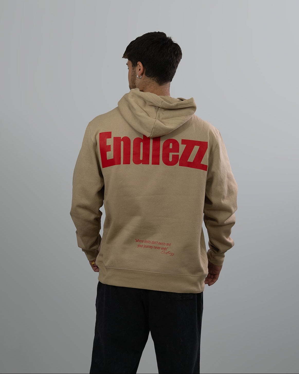 Endlezz Comfort Statement Hoodie Beige Edition