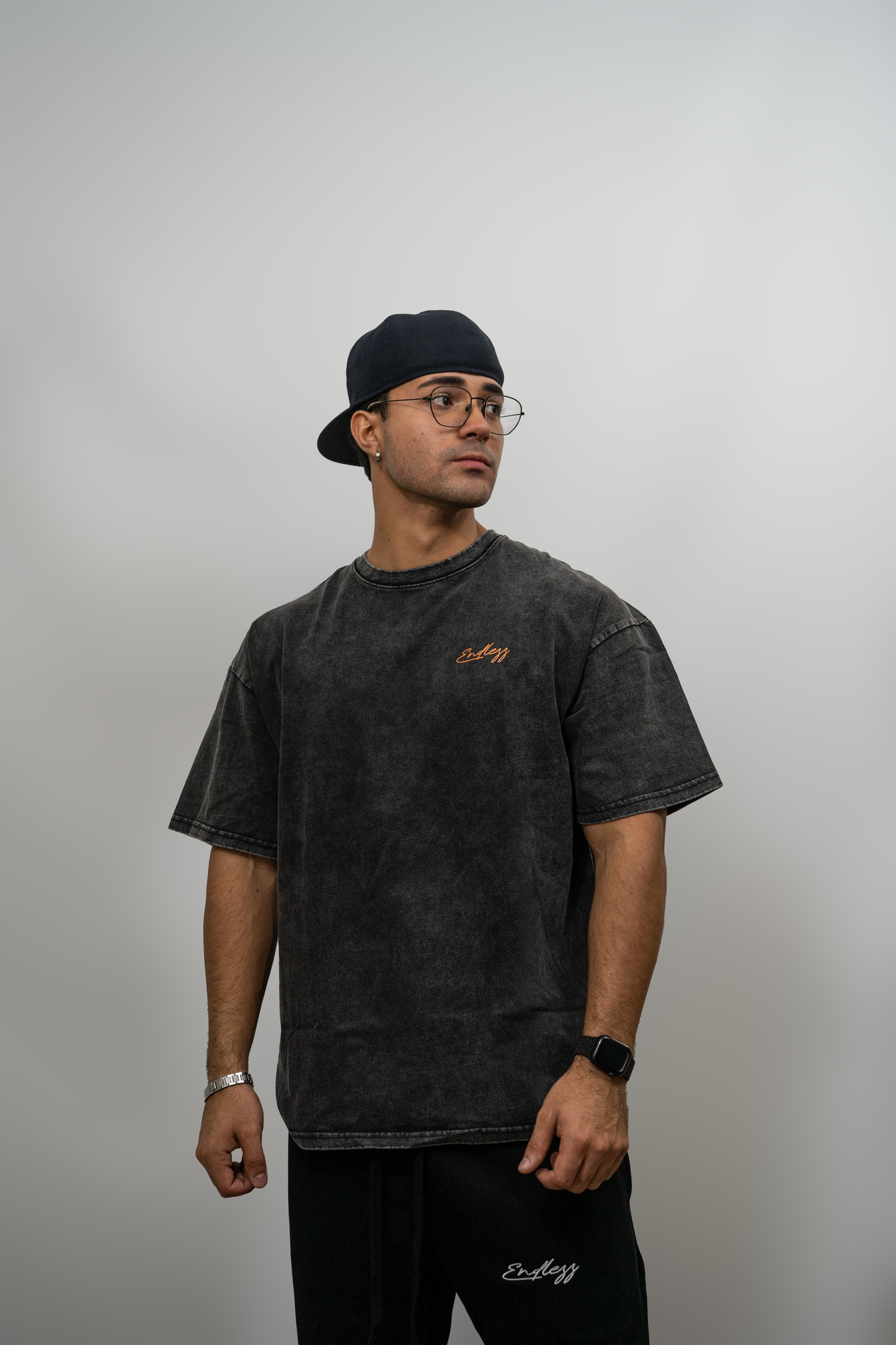 Endlezz “Global Vision” Tee – Washed Black Edition